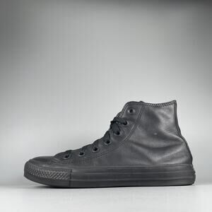 Men's 5.5 Women's 7.5 Converse Chuck Taylor All Star Black Leather High Top GUC